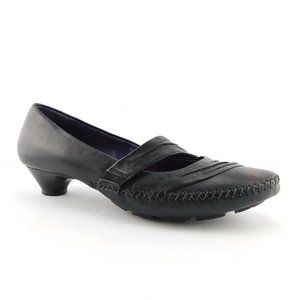 CLARKS INDIGO Black Leather Mary Jane Heel Pumps 8